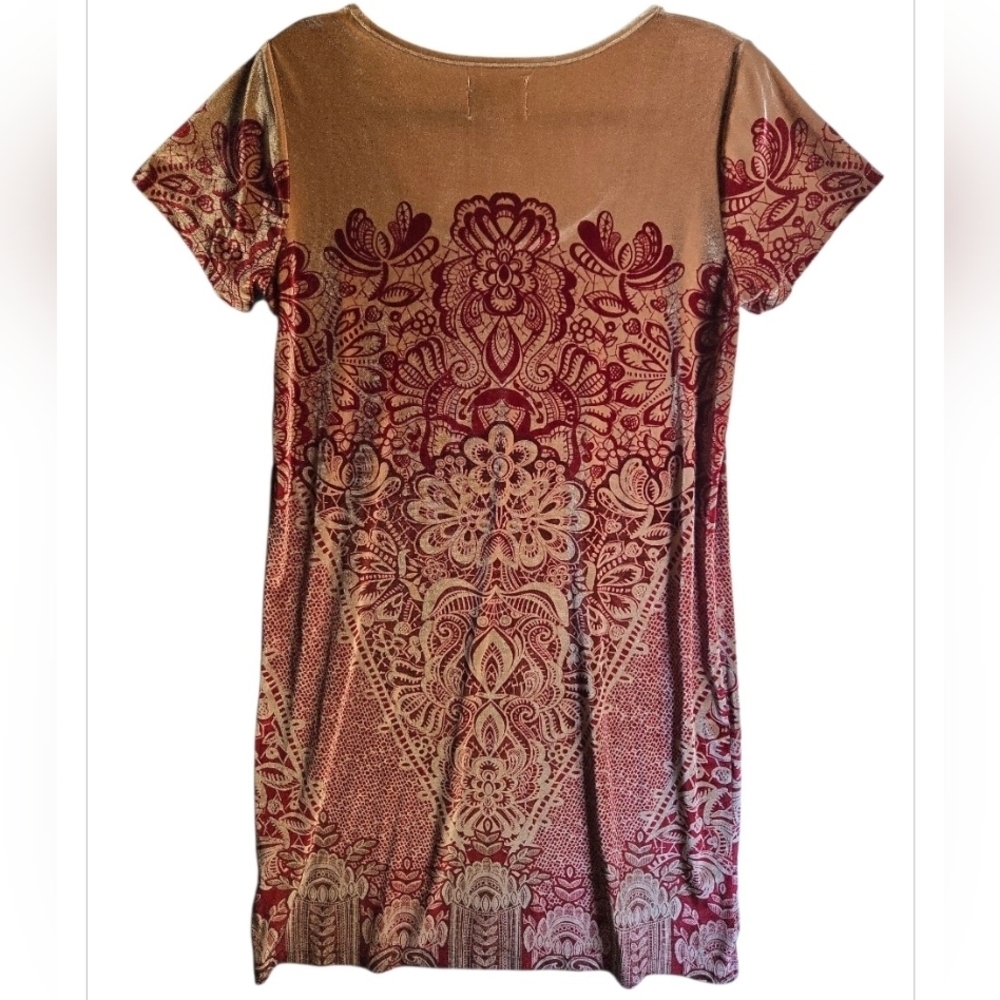 LUCKY BRAND Elegant Floral Patterned Dress. Size L - Picture 8 of 9